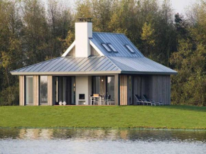 Modern lodge on the water in a national park